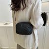 Solid Color Casual Autumn Casual 2025 New Fashion Simple Embroidery Thread Trend Chain Crossbody Shoulder Small Square Women's Bag