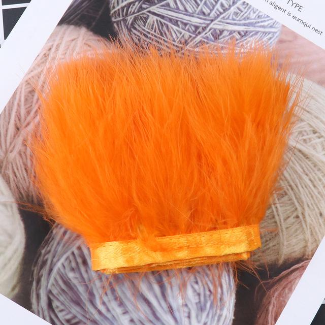 Feather8-10cm Fluffy Turkey Feather Trim On Ribbon – 1-10m Natural Feathers Fringe for Sewing, DIY Crafts, Wedding & Clothing Decor