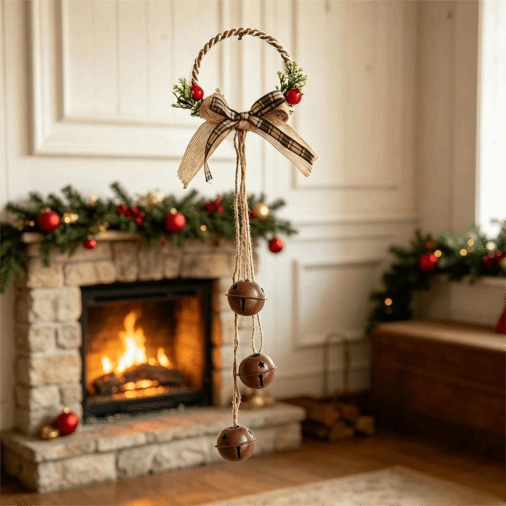 Pleasant Sound Christmas Bell With Bowknot Bell Ornament Christmas Tree Pendant  Party