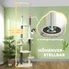 Cat Tree, Ceiling-High, Adjustable 225-255 cm, Platforms & Hammocks, Anti-Tip Safety, White