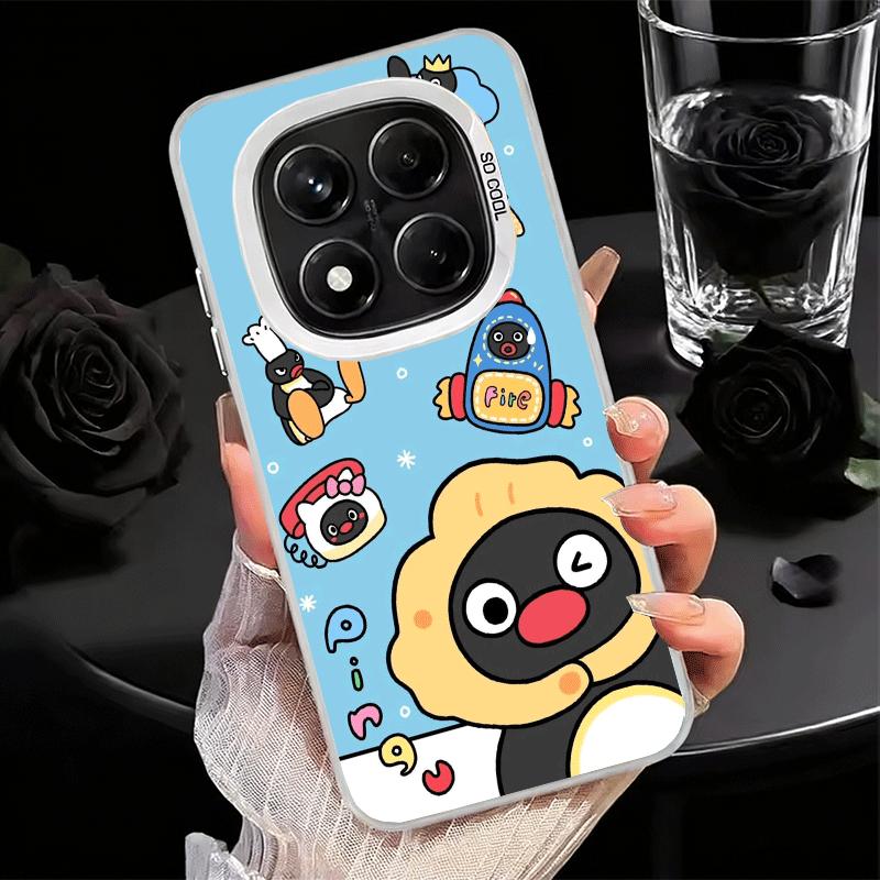 Cartoon P-Pingu Penguin Shockproof Phone Case for Xiaomi Redmi Note 15 14 13 12 Pro Plus 11 11S 11T 5G Cover Anti Fall Fundas