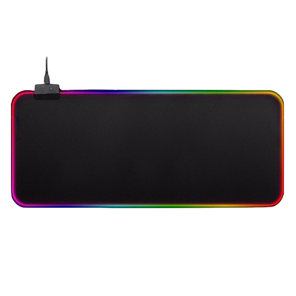 LED Light Mousepad Anti-Slip Rubber Base Colorful Mouse Pad Glowing Gaming Mouse Pad for Gamer Esports