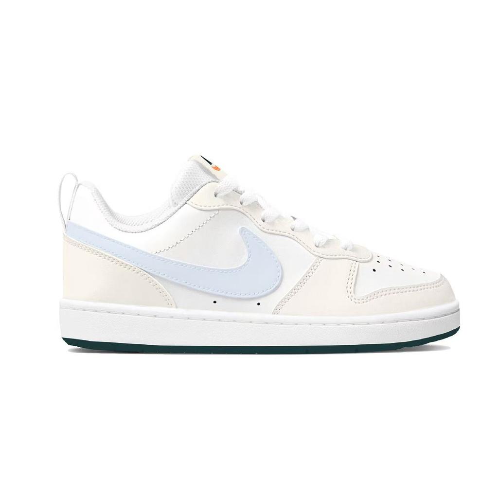Nike Court Borough Maris Sal Cheese Synthetic Leather, Leather Slip Resistant Abrasion Resistant Low top BQ5448-017(Team1848--SBOX)