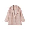 Women's Misty Fog Sakura One-Button Loose Fit Blazer