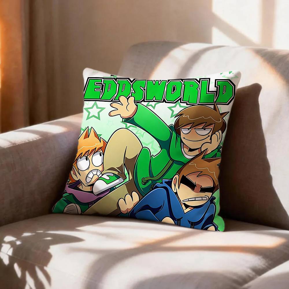 Cartoon EEddsworld Tord Pillow Case Pattern Printed Pillowcase For Living Room Sofa Cushion Cover
