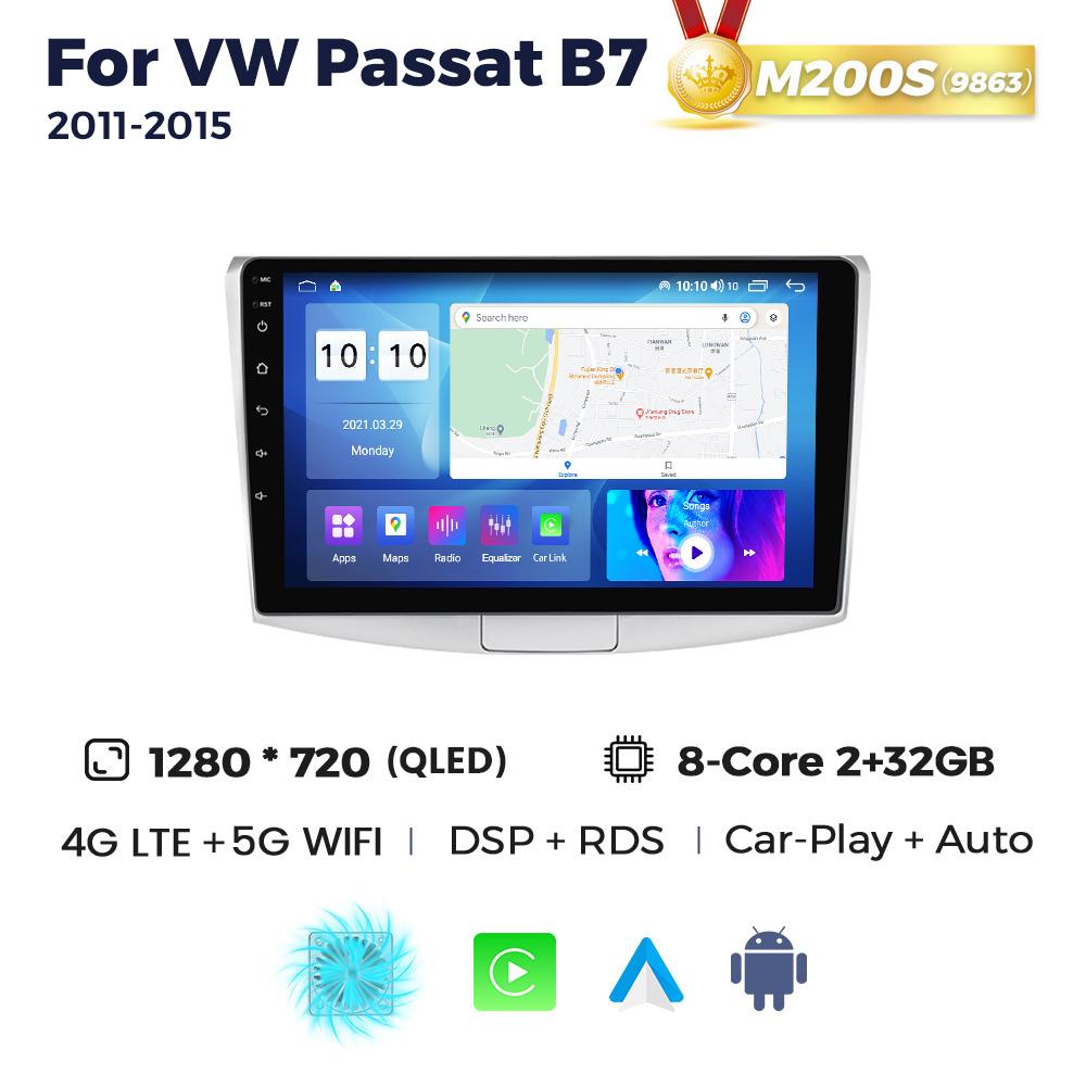 Navifly GPS Android Radio Auto All In One Pentru Volkswagen VW Passat B6 B7 CC Magotan 2011-2015 Player Multimedia 2 Din Unitate Principală