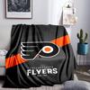 Flyers Hockey Team Throws Blanket Flannel Blankets Plush for Couch Bed Gifts for Men Women Travel picnic blanket Christmas fan gifts