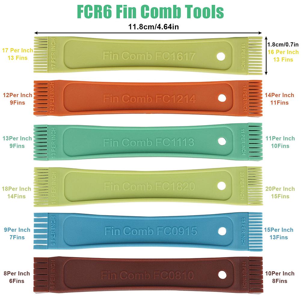 5pcs Air Conditioner Fin Cleaner Set 3 Different Condenser Fin Straightener 2 Different Condenser Brush Clean Set