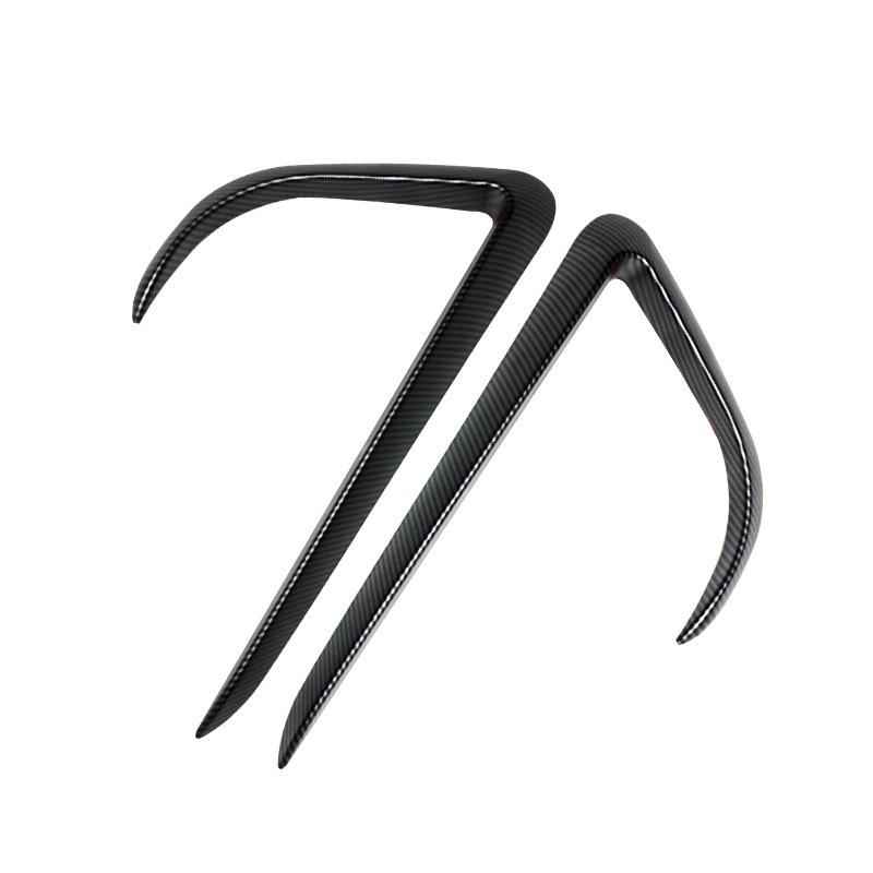 Tesla Model 3/Y Kohlefaser Windabweiser-Abdeckung & Nebelscheinwerfer-Spoiler Set