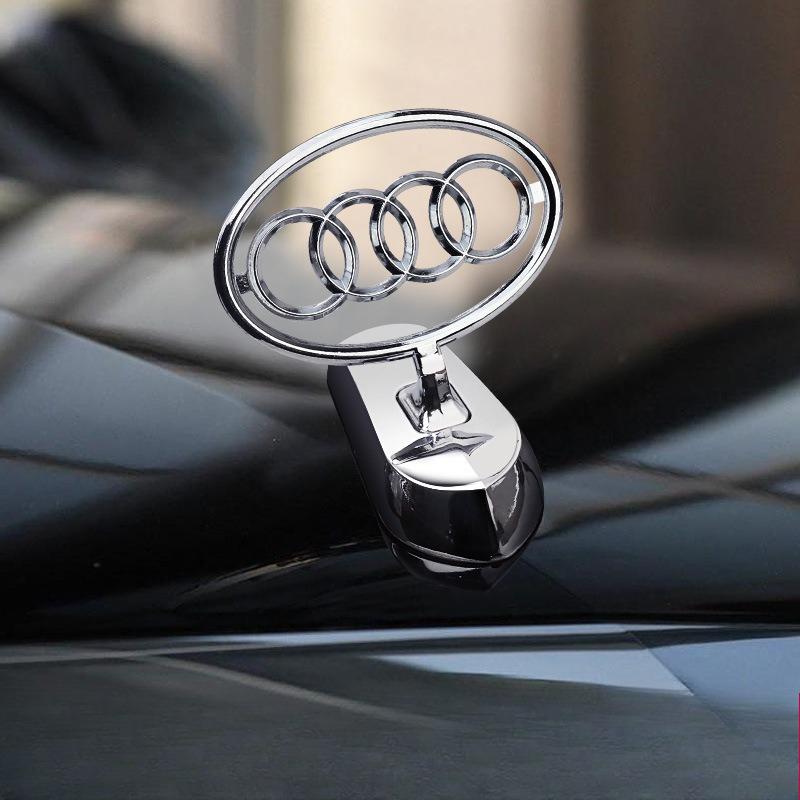 For Audi A4L A6L A3 Q2L Q3 Q5L Q7 A5 A7 Metal Wings Hood Emblem Car Bonnet Badge Front Logo Upgrade Glossy Chrome Sporty Parts