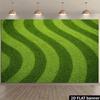 2D Flat Printing Green Wave Backdrop, Lawn Pattern Photography Background