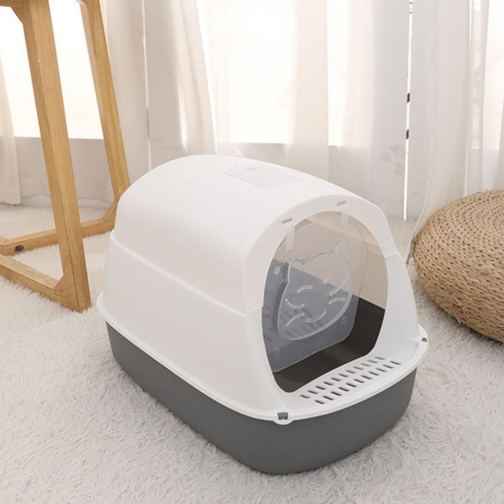 Geschlossene Katzentoilette Robuste Struktur Geruchsdicht Kratzfest Kätzchen-Toilettenbox Katzenklo