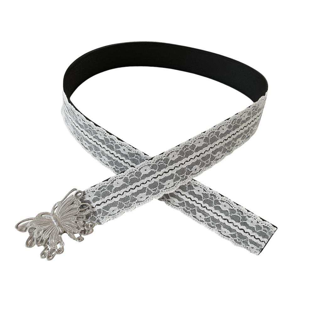 Sweet Butterfly Waist Belt Korean Style Dress Jeans Belt Fashion Lace Waistband  Daily