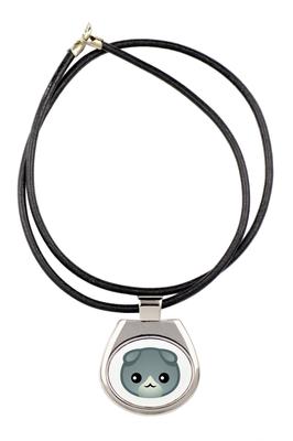 Scottish Fold – Pendant Necklace with Graphic On a Chain Strap |