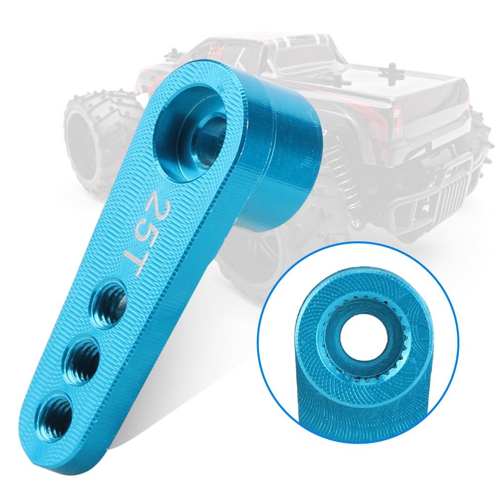 Aluminum Alloy RC Steering Servo Half Arm Horn 28.5mm 25T for   1Celsius10 Truck (Blue)