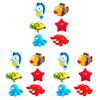 Conjunto de 18 Peças de Brinquedos de Banho para Bebê Design Criativo de Vida Marinha Cores Sortidas