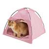 Tent Cat Bed Spacious Ventilated Cat Tent Hide Cave Semi-Enclosed Cat Bed with Removable Washable Mat for Summer All Seasons