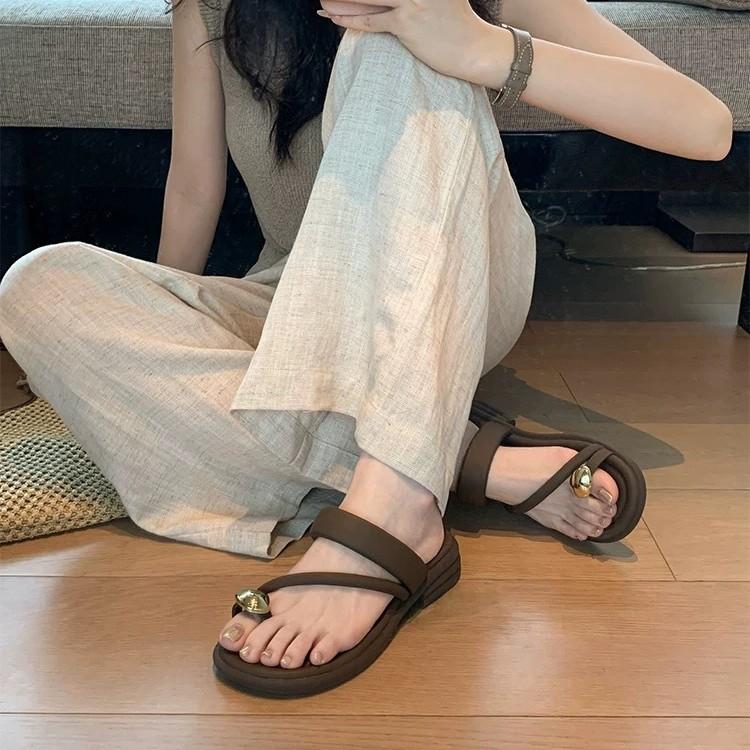 Bubble Golden Beads~ Fairy Wind with Skirt Cover Toe Thick Bottom Beach Casual Slippers Girls Sandals Summer