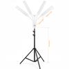 Luce LED Flessibile a 4 Bracci 3200K 5600K Rotazione a 360 gradi Luce di Riempimento Dimmerabile per Fotografia Live Streaming