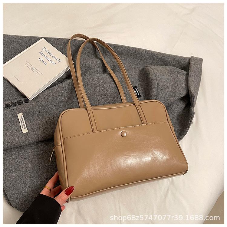 Korean Niche Underarm Bag Women's Four Seasons 2025 New Trendy Fashion Retro Commuter Bag Large-capacity Briefcase
