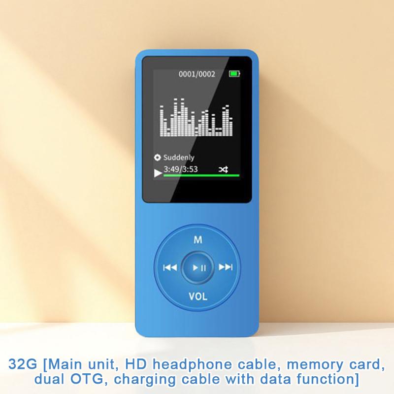 Bluetooth MP4 Music Player Compact Walkman Support TF Card Insertion for Daily English Listening Reading Entertainment