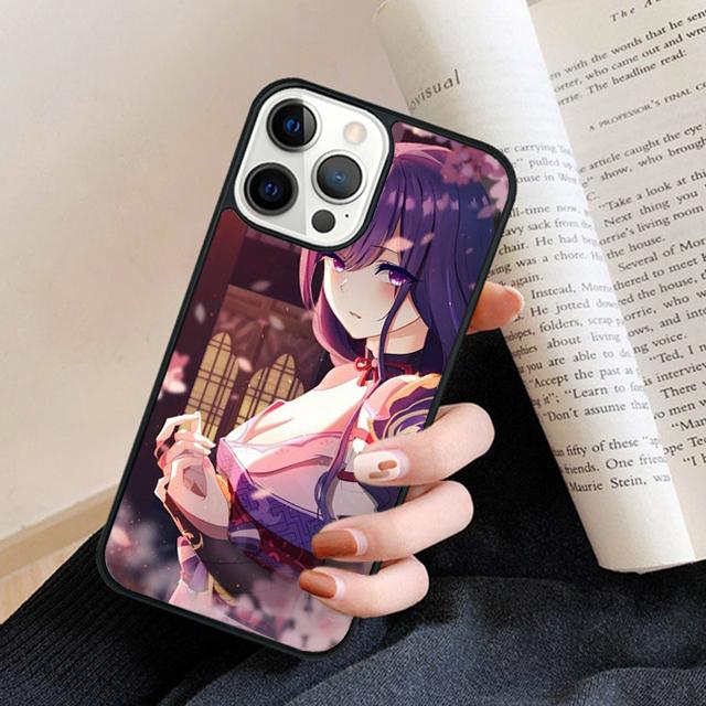 Raiden Shogun Genshin Impact Handyhülle Cover Für iPhone 17 Air 16 15 14 plus 12 13 pro max Hülle Shell Fundas