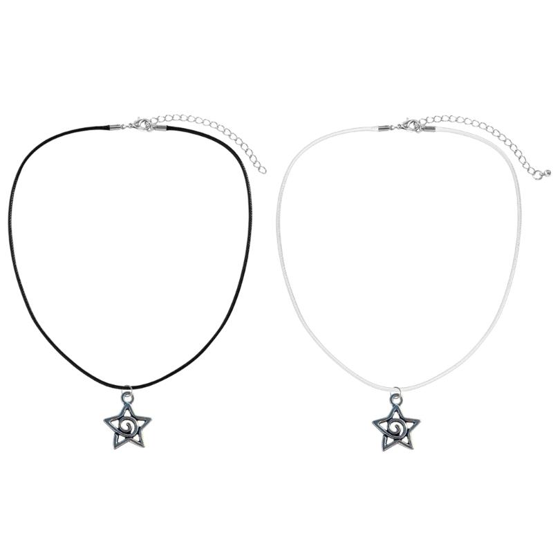 Silver Swirl Star Pendant Necklace Adjustable Length Clavicle Chains Fashionable Punk Collarbone Chain Jewelry for Women