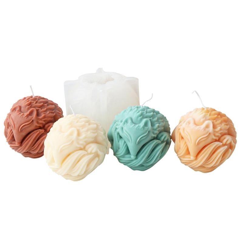 Silicone Candle Mold for Home Decorations Waxes Mold Nine Tail Fox Candle Making DIY Aromatherapy Candle Art Craft