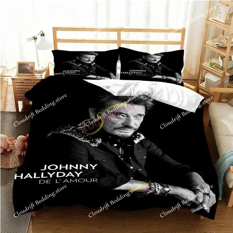 France Rock Singer J-Johnny H-Hallyday Bedding Set Single Twin Full Queen King Size Bed Set Aldult Kid Bedroom Duvet Cover Sets0