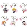 Anime Bungou Stray Dogs Figures Plastic Keychain Flower Key Chain For Women Cute Bag Pendant Charms Key Holder Accessories