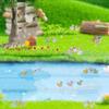 200/100 Pezzi Mini Anatre in Resina Mini Anatre Glitterate Colorate Piccole Figure di Anatra in Plastica in Miniatura Per Giardino delle Fate Paesaggio Muschiato Decorazione