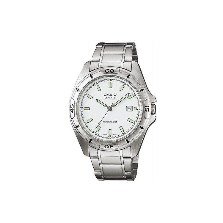Casio Men's White Standard Series Swordfish Metal Sports Watch Quartz Movet Metal Strap Watches Mtp-1244D-7Ajf