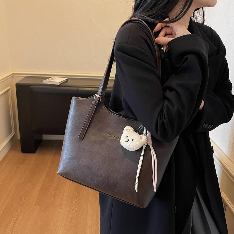 PU Tragetasche Damen Große Kapazität Schultertasche Unterarmtasche