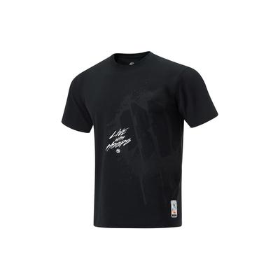 Badfive Basketball Series Breathable Quick-Dry Round Neck Short Sleeve T-Shirt Men Tops Black ATSU433-1