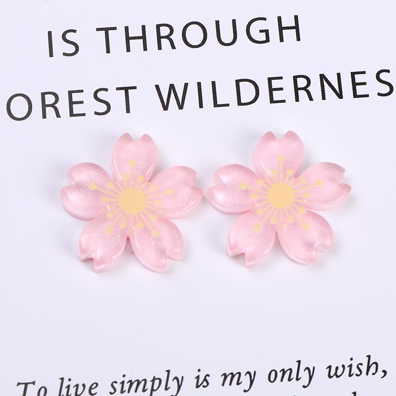 Sweet Flower Resin Ornament DIY Hair & Bag Accessories, Phone Case Stickers розовый