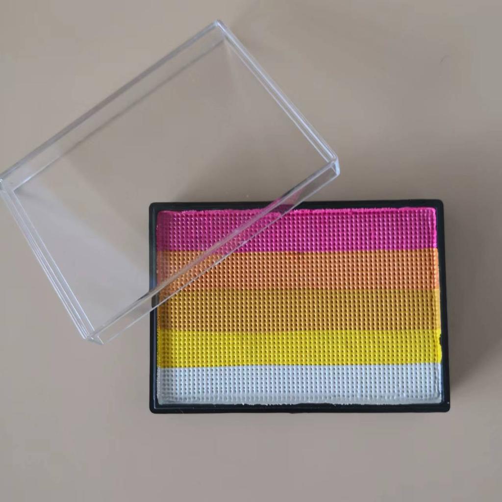 30g Customized Face Painting Colorful Rainbow Cake Split Fluorescent Water Activated  Body Art