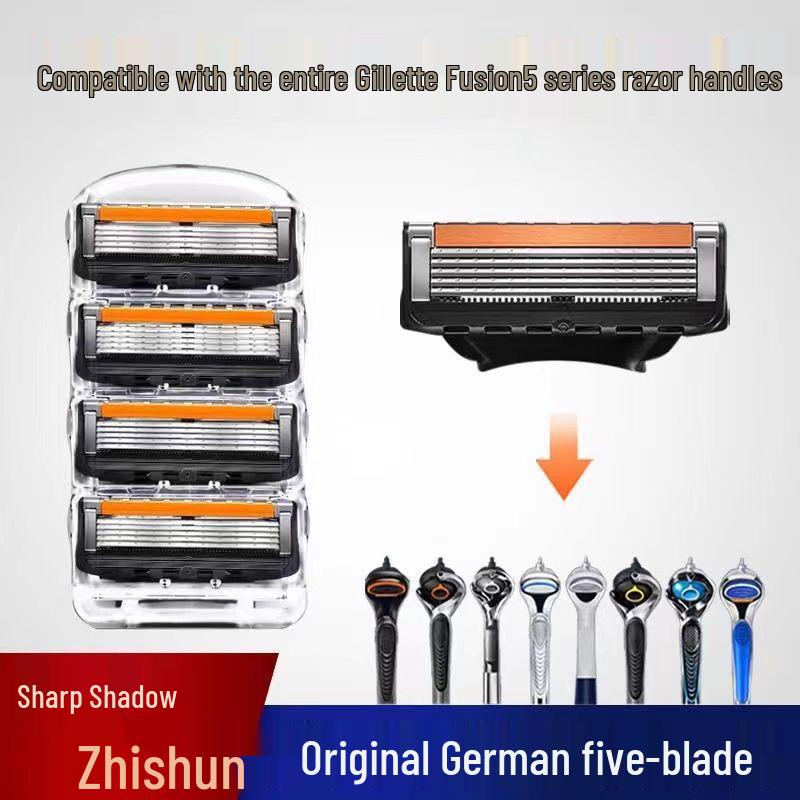 Men's 5-Blade Manual Razor Shaver with 5-Layer Blades