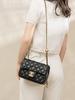 2025 Women's Square Golden Chain Crossbody Bag - Lambskin Diamond Lattice