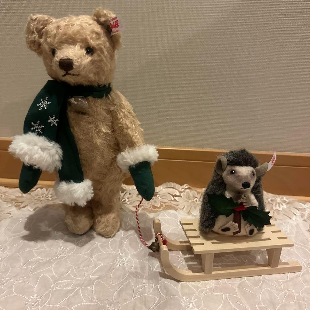 

[USED] Steiff Teddy Bear and Hedgehog