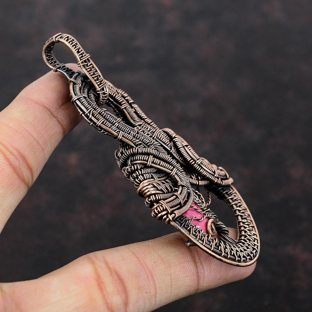 Tree Of Life Thulite Pendant Copper Wire Wrapped Gemstone Pendant Copper Wire Wrap Jewelry Handmade Pendant Gift For Women Beautiful Jewelry