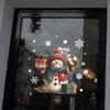 Creative Snowman Snowflake Glass Window for Flowers and Gifts Home Beautification Decorative Window Sticker Uv