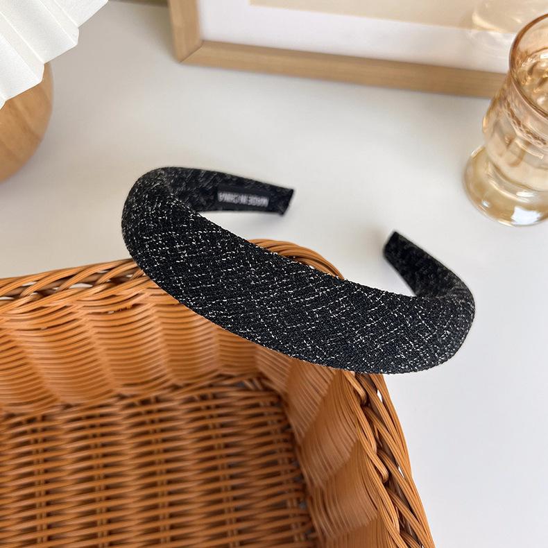 

Осень Новые Мягкие Повязки на Голову Женские Широкие Ободки Ромбовидная Решетка Обруч для Волос Девушка Губка Нескользящая Повязка на Голову Аксессуары для Волос