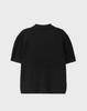 WORK ON BODY OFF Tres Semi-Overfit Cable Collar Short Sleeve Knit [Black]