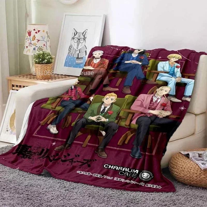 3D Anime Tokyo Revengers Printed Blanket Portable Breathable Warm Bedding Travel Blanket