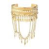 Durable Metal Coin Leaf Tassels Arm Cuffs Bracelet Gold Silver Armlet For Everyday Or Special Event