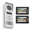 7 Inch 2 Units Video Door Entry System Dual Way 800x600 Pixels Video Intercom System for Home Villa House Apartment EU