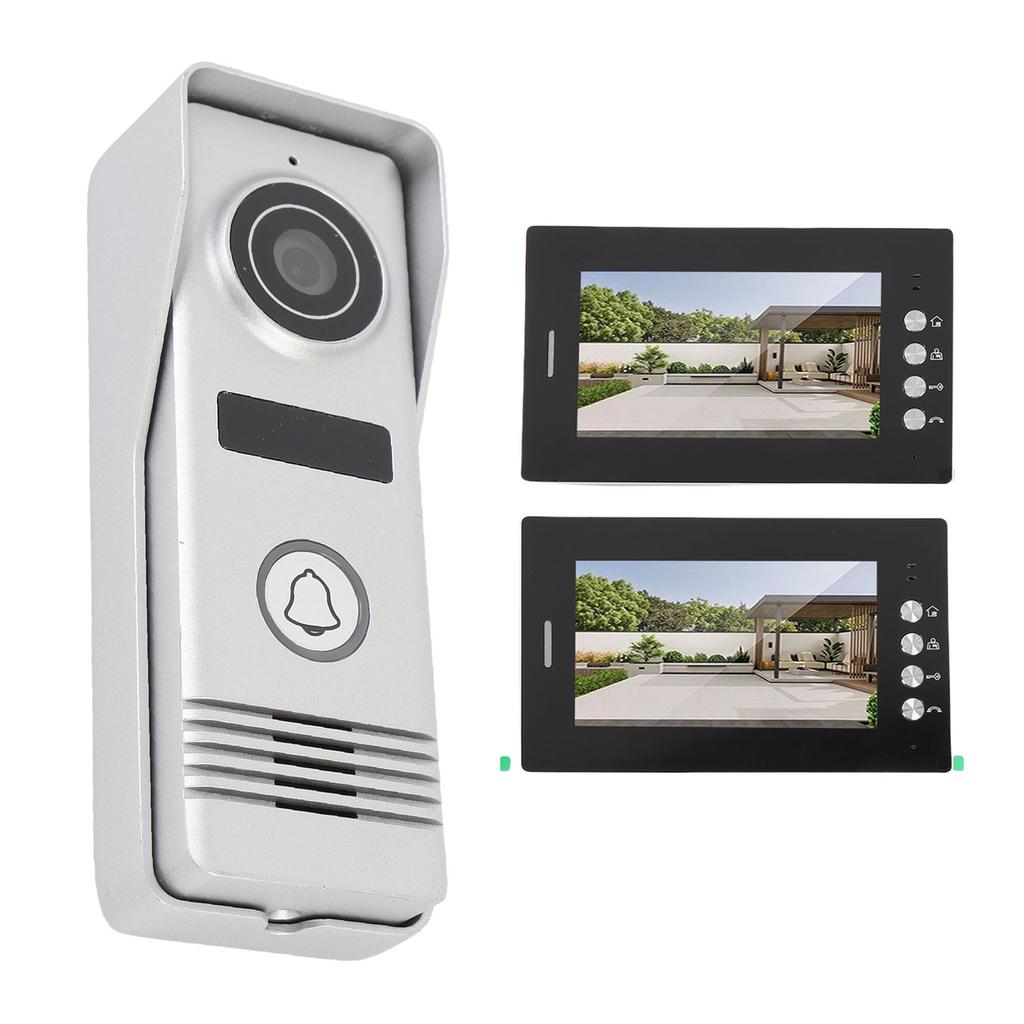 7 Inch 2 Units Video Door Entry System Dual Way 800x600 Pixels Video Intercom System for Home Villa House Apartment EU
