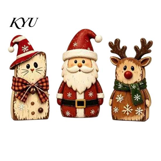 Tiered Tray Decorations 3Pcs Rustic Wooden Halloween Cat Tabletop Decor, Farmhouse Black Figurine Versatile Thanksgiving Autumn Ornament with