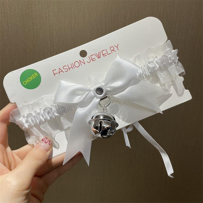 Chaomu Sex Underwear Accessories Cat Ears Bell Headband Big Bell Lace Collar Set Christmas Rattle Drag