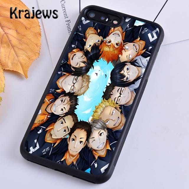 Krajews Haikyuu!! Volleyball Team Logo Phone Case For iPhone 14 5s SE 6s 7 8 plus X XR XS 11 12 13 pro max Samsung S21 S22 ultra